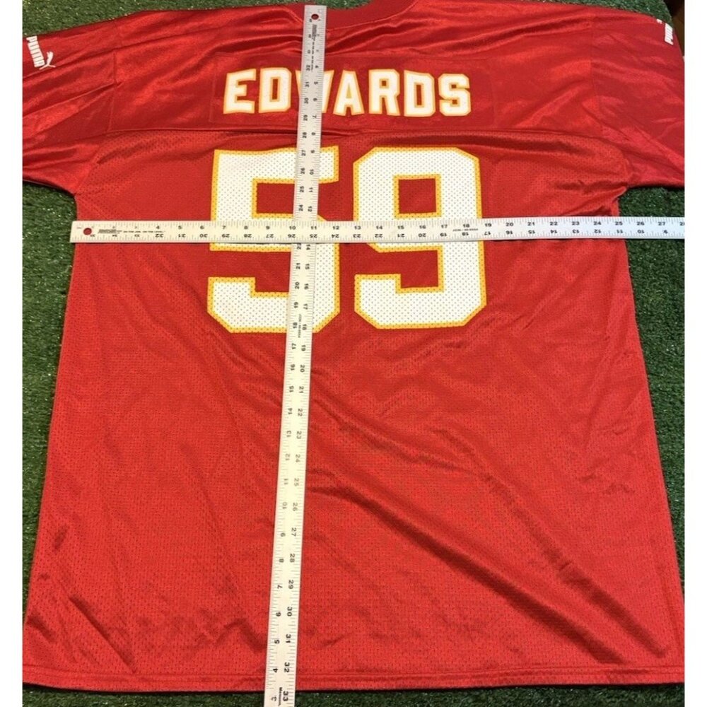 Vintage Kansas City Chiefs jersey mens XL red puma donnie edwards oversize 33 - Picture 11 of 12